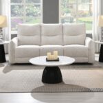 Lalisa Power Motion Sofa with USB Port in Cream Chenille LV04780 By ACME 17