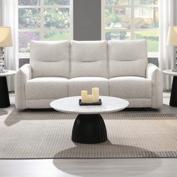 Lalisa Power Motion Sofa with USB Port in Cream Chenille LV04780 By ACME 10