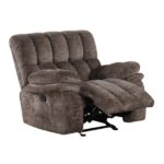 Hieronymus Brown Glider Recliner Chair FM64001DB By Furniture of America 11