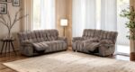 Hieronymus Brown Glider Recliner Chair FM64001DB By Furniture of America 14