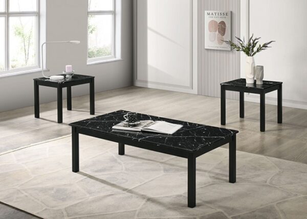 Findlay 3 PC Black Coffee Table Set FM42900BK by Furniture of America 8