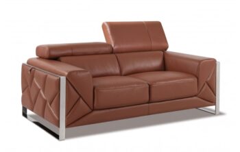 903 DivanItalia Top Grain Italian Leather Loveseat By GU Furniture
