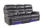 9442 Gray Power Reclining Sofa By GU Furniture Luxury Sofas Mobilia Cleopatra 13 9442 Gray Power Reclining Sofa By GU Furniture 13