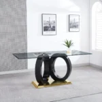 RDT398 Grey Tempered Glass Dining Table By Artisan Furniture - Image 2