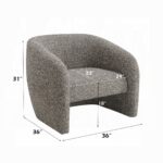 Livia Accent Chair in Brown & Gray Tweed AC03802 By ACME 17
