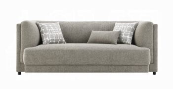 Glenda Sofa with 3 Pillows in Gray Chenille LV05380 By ACME