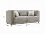 Glenda Sofa with 3 Pillows in Gray Chenille LV05380 By ACME 20