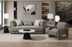 Glenda Sofa with 3 Pillows in Gray Chenille LV05380 By ACME 23