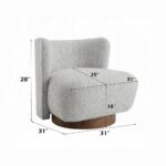 Lisa Accent Chair in Gray Tweed AC03803 By ACME Accent Chairs Mobilia Cleopatra 16 Lisa Accent Chair in Gray Tweed AC03803 By ACME 16