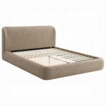 Erica Modern Bed in Dark Beige Tweed By ACME Luxury Beds Mobilia Cleopatra 14 Erica Modern Bed in Dark Beige Tweed By ACME 14