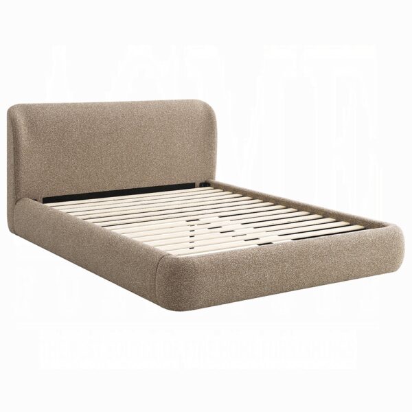 Erica Modern Bed in Dark Beige Tweed By ACME 9