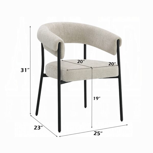 Jirina Arm Chair in Beige Chenille DN03676 By ACME 10