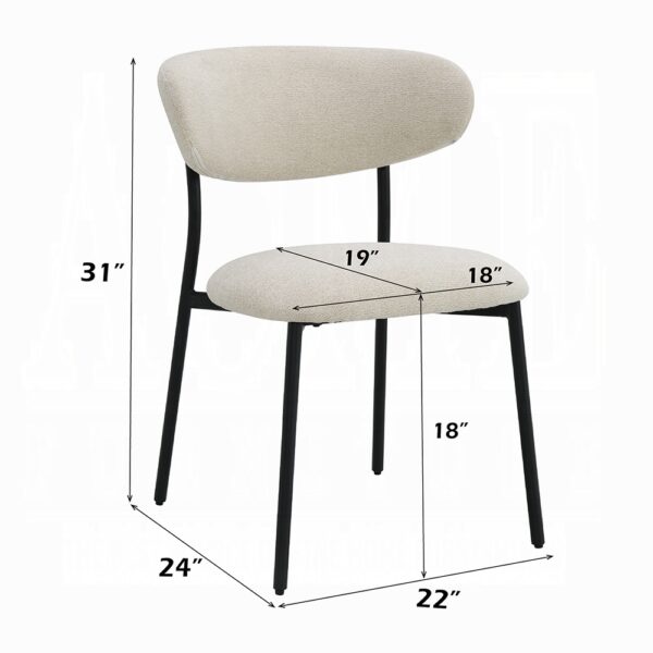 Jirina Side Chair in Beige Chenille DN03677 By ACME 11