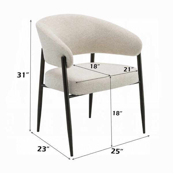 Jirina Arm Chair in Beige Chenille DN03679 By ACME 11