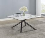 Carvell Square Sintered Stone Coffee Table Mirage White by Coaster Furniture 8