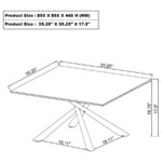 Carvell Square Sintered Stone Coffee Table Mirage White by Coaster Furniture 12