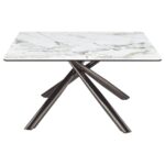 Carvell Square Sintered Stone Coffee Table Mirage White by Coaster Furniture 10