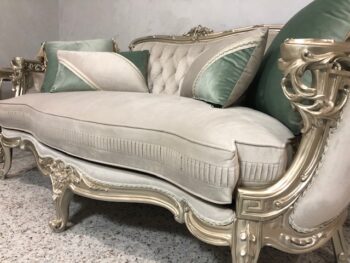 Handmade Silver Champagne Loveseat