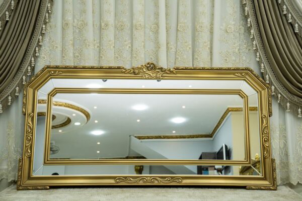 Handmade Gold Beige Opera Mirror Frame 4