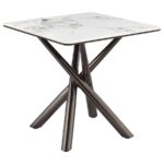 Carvell Square Sintered Stone End Table Mirage White by Coaster Furniture