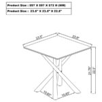 Carvell Square Sintered Stone End Table Mirage White by Coaster Furniture