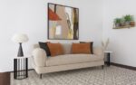 Jade Chenille Upholstered Sculpted Track Arm Sofa Latte by Coaster Furniture 8