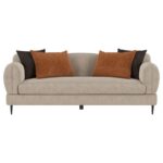 Jade Chenille Upholstered Sculpted Track Arm Sofa Latte by Coaster Furniture 12