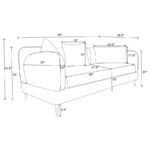 Jade Chenille Upholstered Sculpted Track Arm Sofa Latte by Coaster Furniture 10