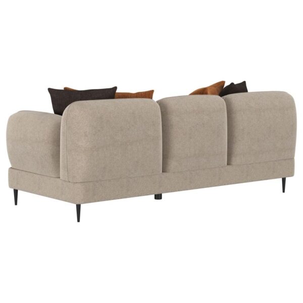Jade Chenille Upholstered Sculpted Track Arm Sofa Latte by Coaster Furniture