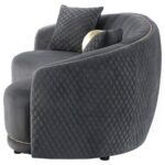 Brookside Velvet Upholstered Curved Sofa Dark Gray by Coaster Furniture 9