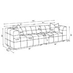 Everly Extra Long Boucle Tufted Sofa by Coaster Furniture 12