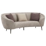 Ellorie Upholstered Curved Channel Back Sofa Beige by Coaster Furniture 11