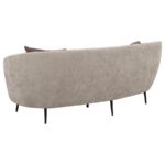 Ellorie Upholstered Curved Channel Back Sofa Beige by Coaster Furniture 10