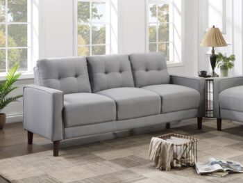 Bowen Upholstered Track Arm Tufted Sofa Gray by Coaster Furniture