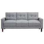 Bowen Upholstered Track Arm Tufted Sofa Gray by Coaster Furniture