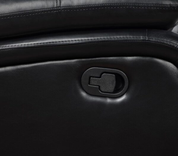 Camila Upholstered Motion Black Leatherette Reclining Sofa by Coaster Furniture