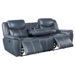 Sloane Upholstered Padded Arm Reclining Sofa Blue by Coaster Furniture 10