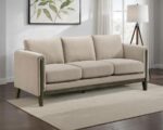 Islington Fabric Upholstered Panel Arm Sofa Taupe by Coaster Furniture 8