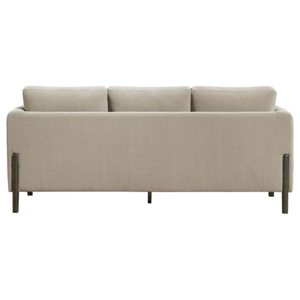 Islington Fabric Upholstered Panel Arm Sofa Taupe by Coaster Furniture