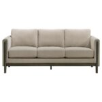 Islington Fabric Upholstered Panel Arm Sofa Taupe by Coaster Furniture 9