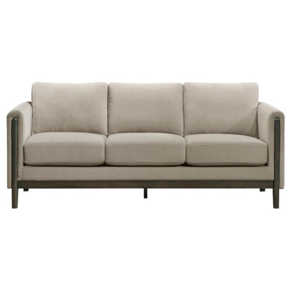 Islington Fabric Upholstered Panel Arm Sofa Taupe by Coaster Furniture - Image 2