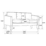 Ruth 77-inch Fabric Upholstered Track Arm Sofa Rust Red by Coaster Furniture 10