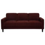 Ruth 77-inch Fabric Upholstered Track Arm Sofa Rust Red by Coaster Furniture 9