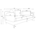 Modern Jade Green Chenille Sofa by Coaster Furniture 10