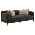 Modern Jade Green Chenille Sofa by Coaster Furniture 9