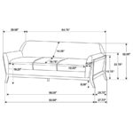 Vaughn Retro Wood Frame Grey Sofa by Coaster Furniture