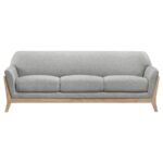 Vaughn Retro Wood Frame Grey Sofa by Coaster Furniture