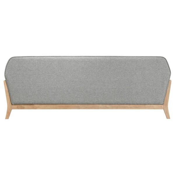 Vaughn Retro Wood Frame Grey Sofa by Coaster Furniture