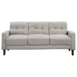Bowen Upholstered Track Arm Tufted Sofa Beige By Coaster Furniture 11
