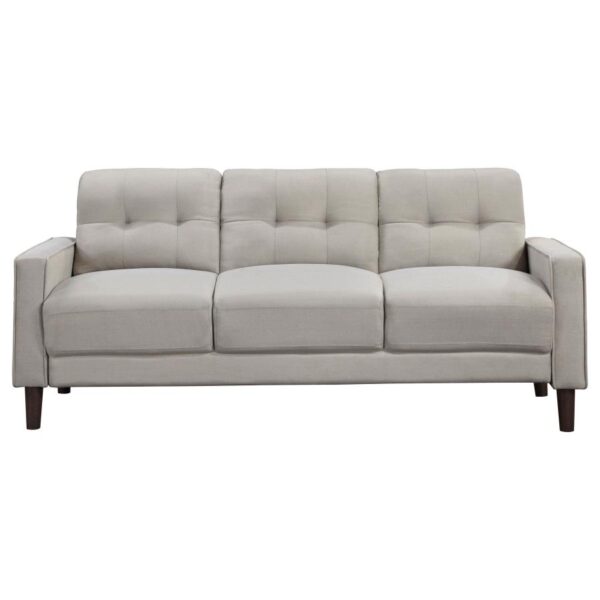 Bowen Upholstered Track Arm Tufted Sofa Beige By Coaster Furniture